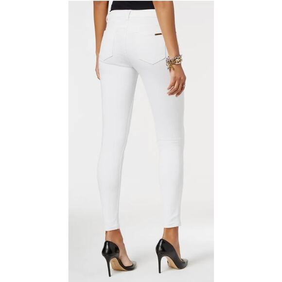 NWT Michael Kors Selma Skinny Jeans Womens Size 6 High Rise White Stretch - Picture 2 of 14